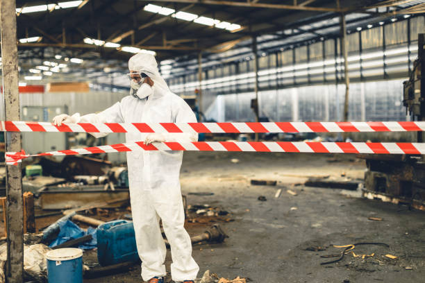 Professional Biohazard Cleanup technician working in Willow Grove, TX
